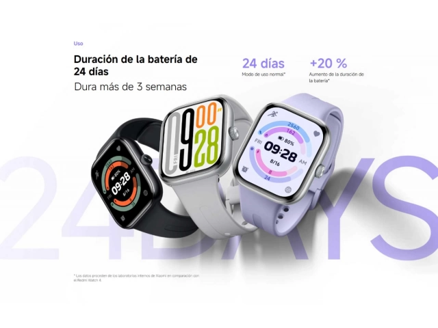 Pantalla encendida del Smartwatch Xiaomi Redmi Watch 5 Black mostrando funciones
