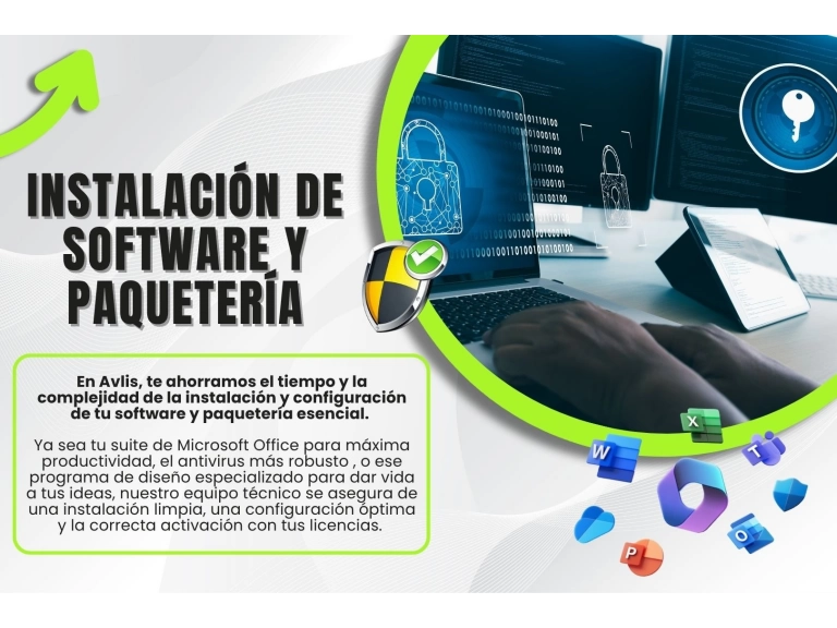 Instalacin de software y paquetera (antivirus, office, software de diseo, etc.)