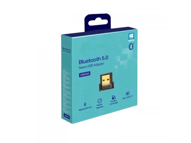 Adaptador TP-Link UB500 Nano USB, añadiendo Bluetooth 5.0 a una PC con Windows. Conectividad avanzada. Avlis Uruguay