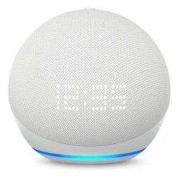 Amazon Echo Dot 5ta Gen with clock Glacier White