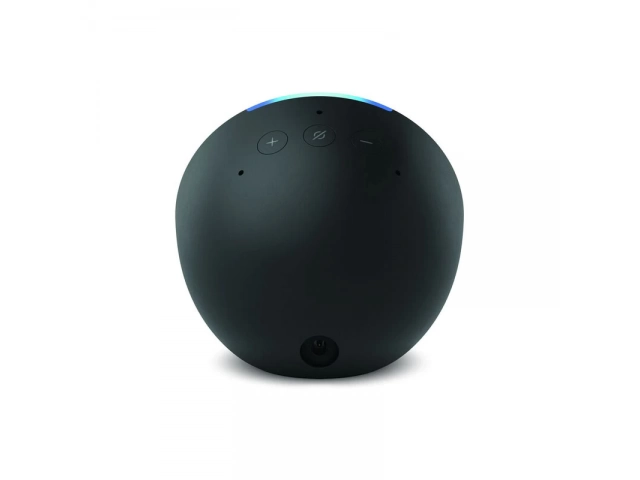 Detalle de los botones superiores del Amazon Echo Pop 1ra Generación para controlar volumen y micrófono.%u200B