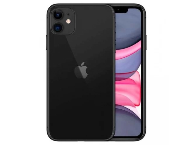 Apple iPhone 11 64GB color Negro, con cámara dual y pantalla Liquid Retina HD, disponible en Avlis Uruguay.