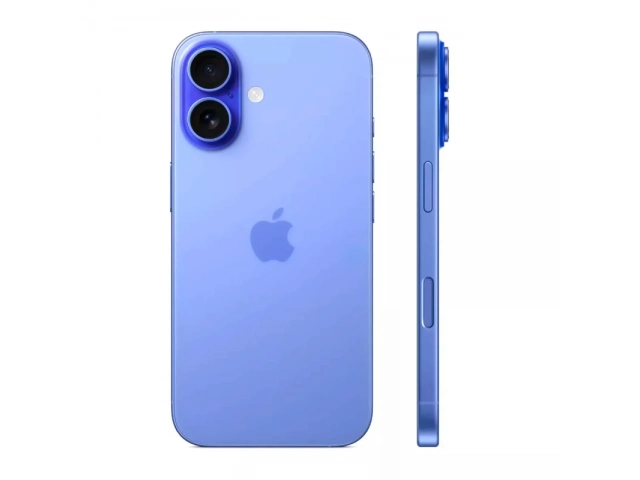 El nuevo Apple iPhone 16 en el exclusivo color Ultramarine (128GB), mostrando su pantalla Super Retina XDR y diseño innovador. Reservalo en Avlis Uruguay.