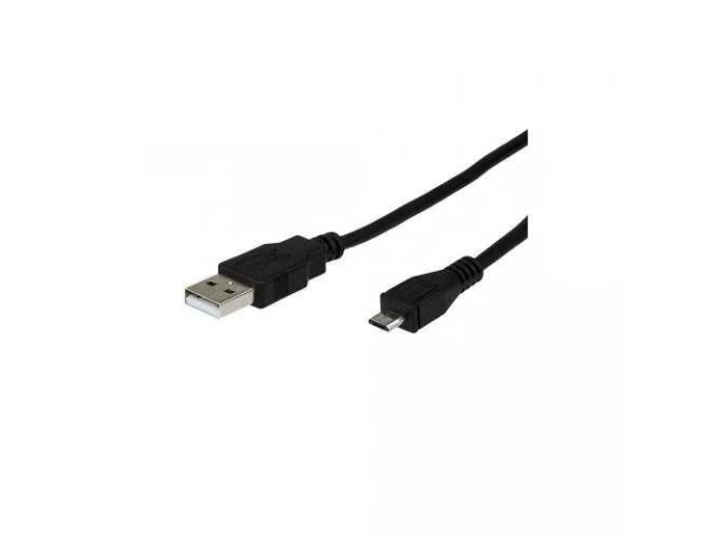 Cable Micro USB de la marca Argom, 1.5 metros de largo, color negro (o blanco), construcción de calidad, ideal para cargador y PC, venta en Uruguay por Avlis.
