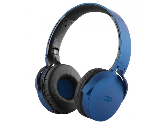 Diadema metálica acolchada del auricular Avenzo AV-HP2002L azul para mayor comodidad.