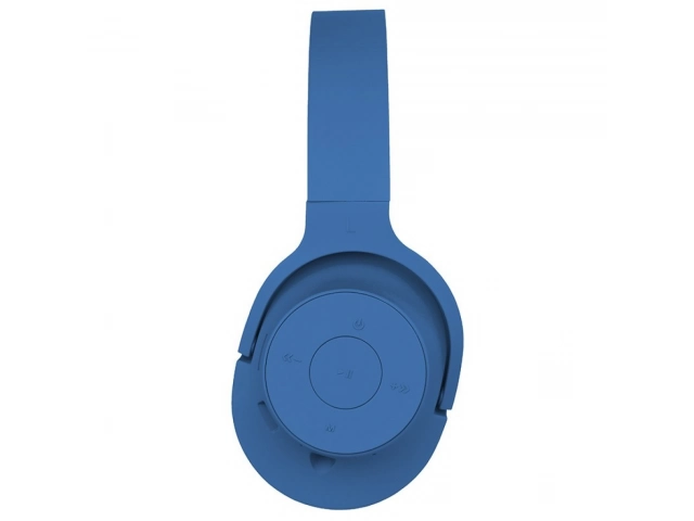 Detalle de los controles multimedia en el auricular Avenzo AV626 azul.