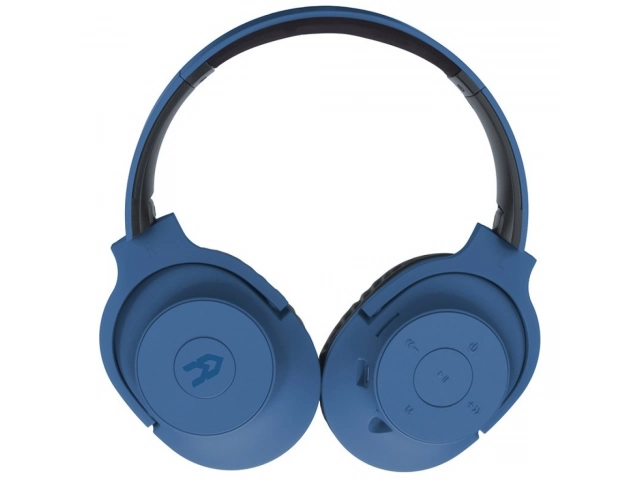 Vista frontal del auricular Avenzo AV626 en color azul, diseño moderno y elegante.