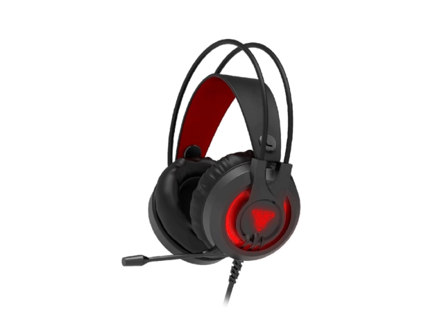 Vista frontal del auricular gamer Fantech Chief II HG20 con diseño robusto y acabado moderno.
