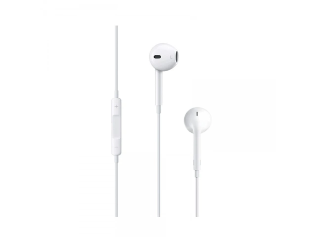 Controles del auricular original iPhone para ajustar volumen y atender llamadas fácilmente.