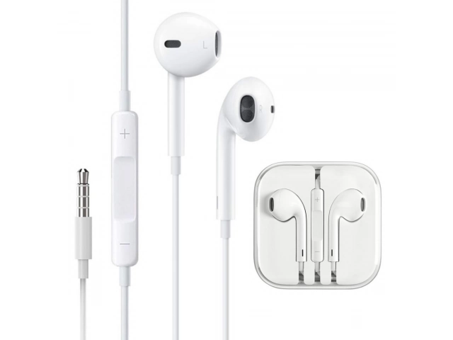 Empaque original del auricular iPhone 3.5mm, ideal para regalar o revender.