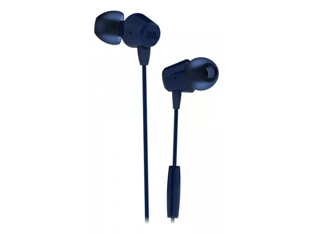 Vista lateral del JBL C50HI Blue mostrando su diseño compacto y liviano.