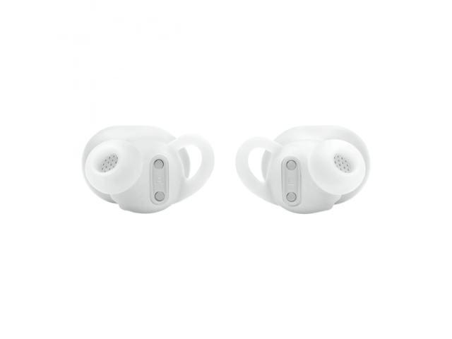 Detalle de la goma de ajuste del JBL Endurance Race 2 blanco, ideal para deporte.