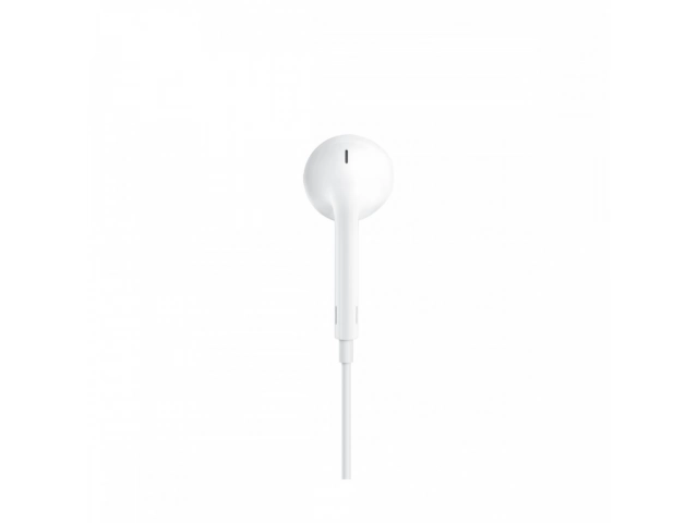 Detalle en primer plano del auricular Apple USB-C mostrando su acabado premium.