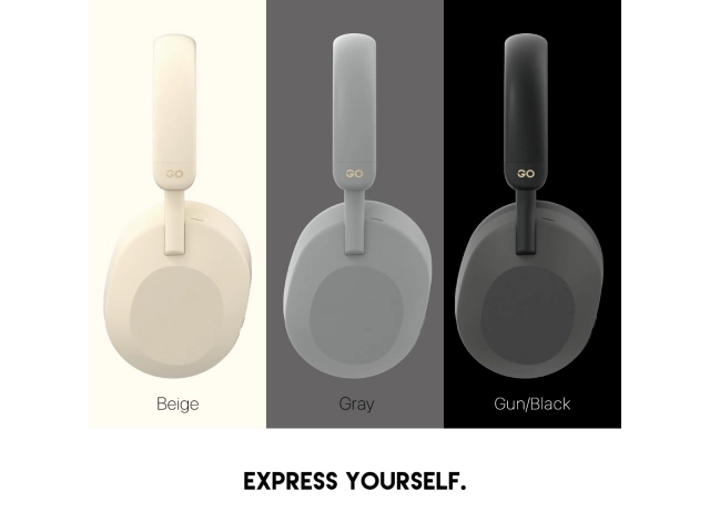 Diseño plegable y portátil de los auriculares Fantech Go Tune WH06 beige, ideales para llevar, disponibles en Avlis.