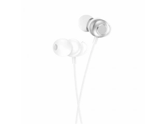 Auriculares inalámbricos Foneng T59 TWS color blanco con su estuche de carga, tecnología Bluetooth, disponibles en Avlis Uruguay.