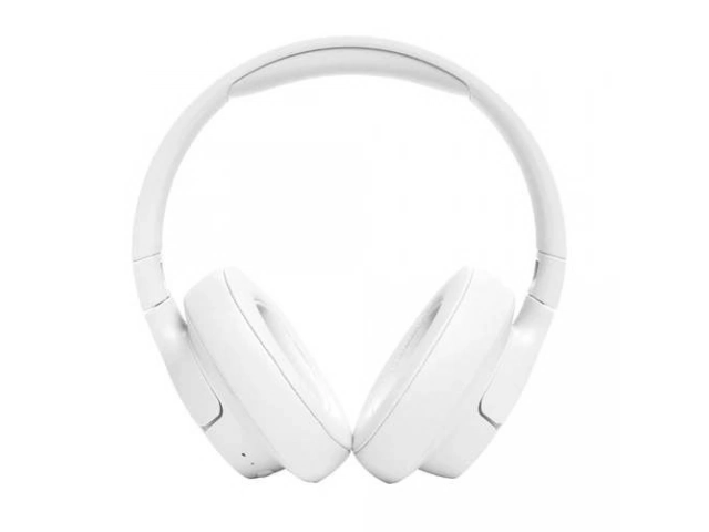 Auriculares JBL Tune 720BT blancos destacando su conexión multipunto, función VoiceAware y cable de audio desmontable. Avlis Uruguay.