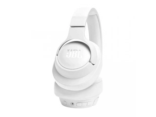 Auriculares over-ear inalámbricos JBL Tune 720BT en color blanco, con Bluetooth 5.3, hasta 76 horas de batería y Sonido JBL Pure Bass. Avlis Uruguay.