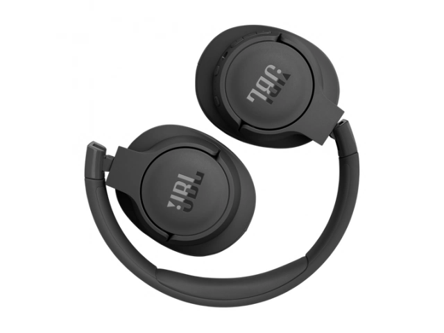 Auriculares inalámbricos circumaurales JBL Tune 770BT en color negro elegante, con cancelación de ruido adaptativa y diseño plegable.