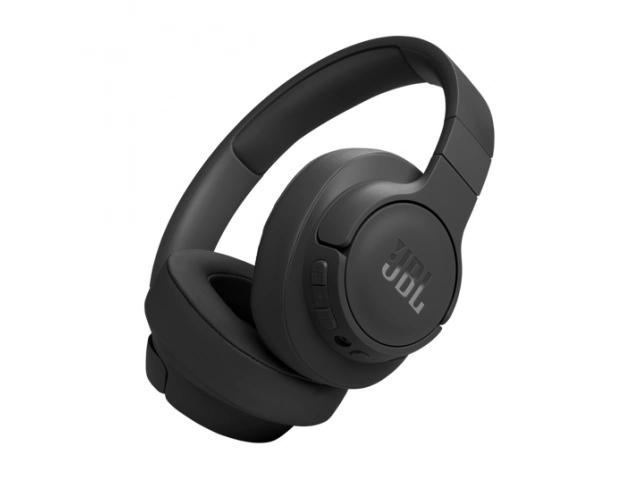 Auriculares inalámbricos circumaurales JBL Tune 770BT en color negro elegante, con cancelación de ruido adaptativa y diseño plegable.
