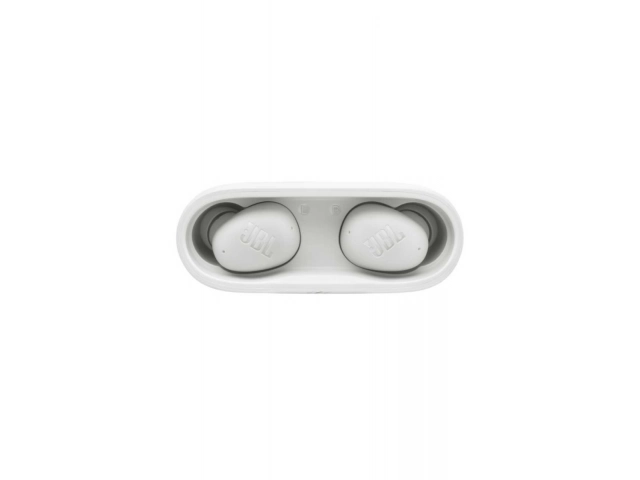 Diseño ergonómico y confortable de los auriculares TWS JBL Wave Buds 2 blancos, ideales para uso diario, disponibles en Avlis.
