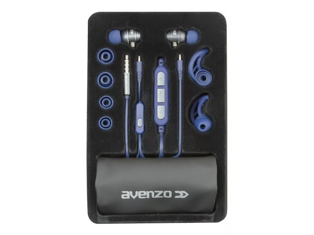 Auriculares convertibles Avenzo AV639 Azules (Bluetooth y Cable).
