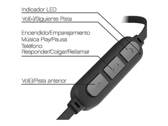 Función manos libres con micrófono en los auriculares Avenzo AV639 negros.