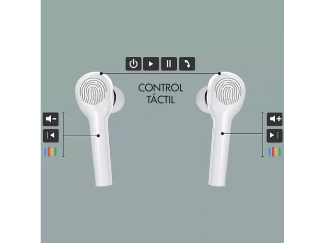 Detalle del control táctil en los auriculares Avenzo TW5004W.