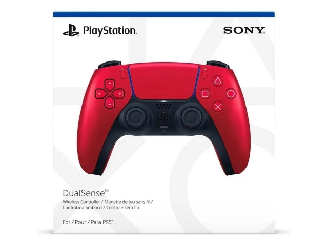 Promoción del Joystick Sony PS5 DualSense Cosmic Red en Avlis Uruguay, mostrando su empaque oficial este 2025.