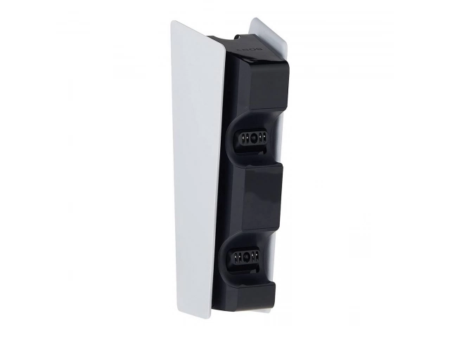 Detalle de la Base de Carga para Joystick PS5 mostrando los indicadores LED de estado de carga, ideal para tener tus controles siempre listos en Uruguay.