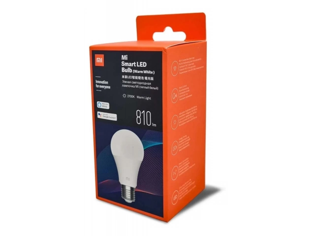 Bombilla inteligente Xiaomi Mi LED Smart Bulb Cálida (E27, 810lm), compatible con Google Assistant y Amazon Alexa. Avlis Uruguay.