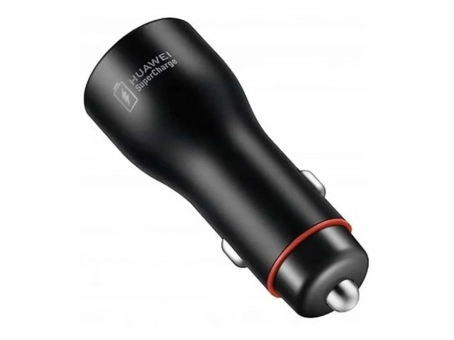 Cargador de auto Huawei CP36 original con tecnología SuperCharge, incluye cable USB Tipo C. Ideal para carga ultra rápida de dispositivos Huawei en vehículos. Avlis Uruguay. 