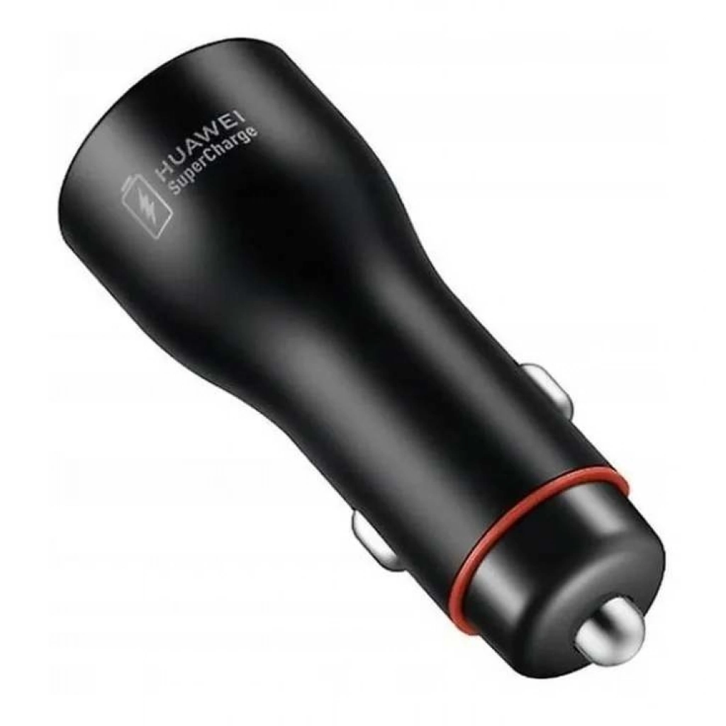Primer plano del puerto USB del cargador de auto Huawei CP36 original, diseñado para Huawei SuperCharge. Accesorios originales Huawei en Avlis.