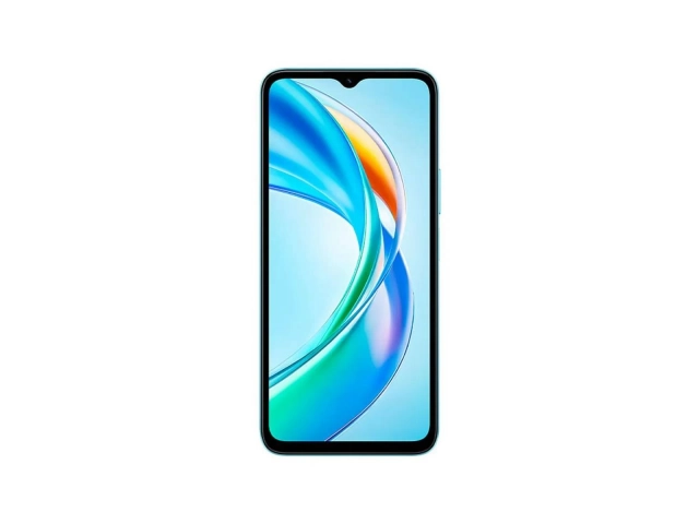 Vista frontal del smartphone Honor Play9A en color azul, mostrando su pantalla FullView de 6.3 pulgadas. A la venta en Avlis Uruguay.