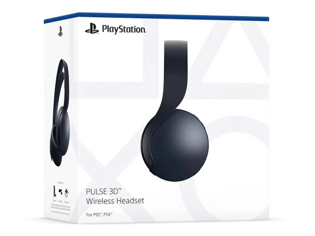 Usuario disfrutando del Audio 3D con los auriculares Sony Pulse 3D Negros y su PS5 en Uruguay, comprá en Avlis.
