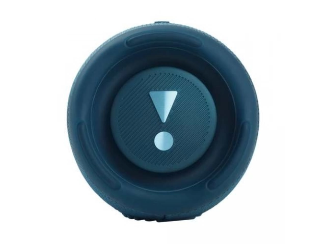 JBL Charge 5 azul con tecnología PartyBoost para conectar múltiples parlantes. Sonido potente para tus fiestas. Avlis Uruguay.