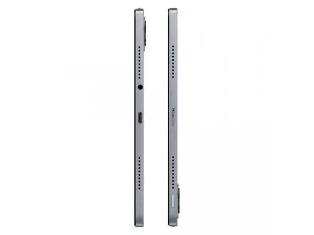 Diseño delgado y metálico unibody de la Tablet Xiaomi Redmi Pad SE 4GB/128GB color gris, vista lateral o trasera.