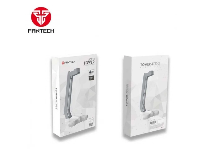 Detalle de la base antideslizante del soporte para auriculares Fantech AC3001, garantizando máxima estabilidad. Avlis.