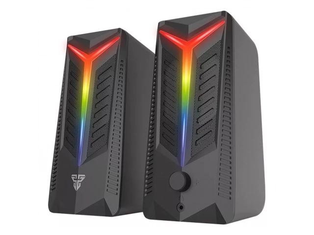 Altavoces Fantech GS301 TRIFECTA con iluminación RGB vista frontal.
