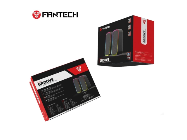 Empaque del Fantech GS304 Groove Black, destacando su presentación profesional y atractiva.