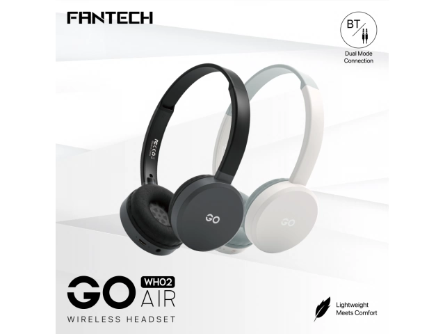 Vista lateral de los Fantech WH02 mostrando su estructura liviana tipo on-ear.