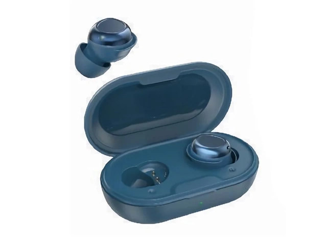 Auriculares True Wireless Foneng BL153 color azul con su estuche de carga moderno, Bluetooth 5.3, en Avlis, San Carlos, Uruguay.
