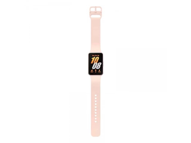 Samsung Galaxy Fit3 Pink Gold, ideal para mujer, mostrando modos deportivos y notificaciones. Batería de larga duración. Avlis Uruguay