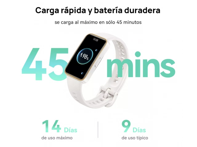 Detalle de la correa y resistencia al agua de la smartband Honor Band 9 negra, ideal para fitness y natación, en Avlis Uruguay.