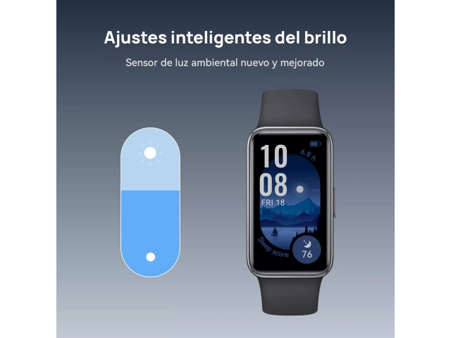 Detalle de la correa y resistencia al agua de la smartband Honor Band 9 negra, ideal para fitness y natación, en Avlis Uruguay.