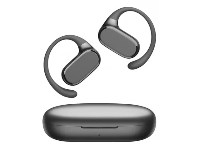 Vista frontal de los auriculares Honor Choice Open-Ear en color negro.