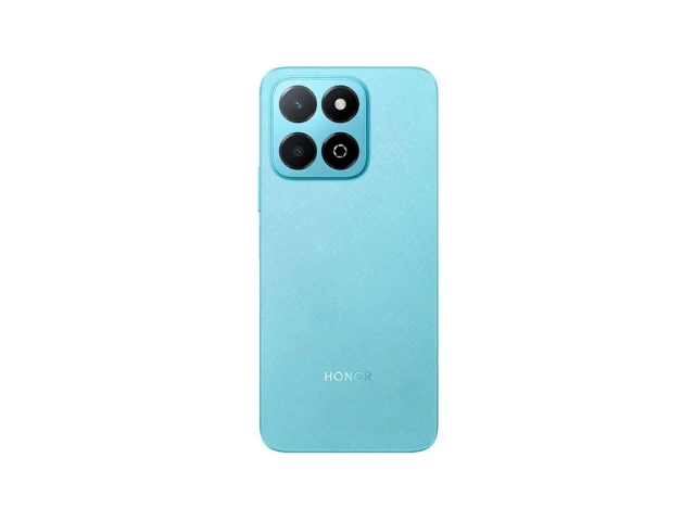 Parte trasera del celular Honor Play9A destacando su sistema de doble cámara y el sensor de huellas dactilares.