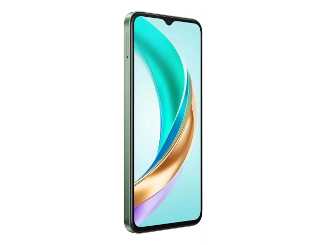Honor X6b Verde destacando su pantalla grande y batería de larga duración, en venta en Avlis Uruguay.