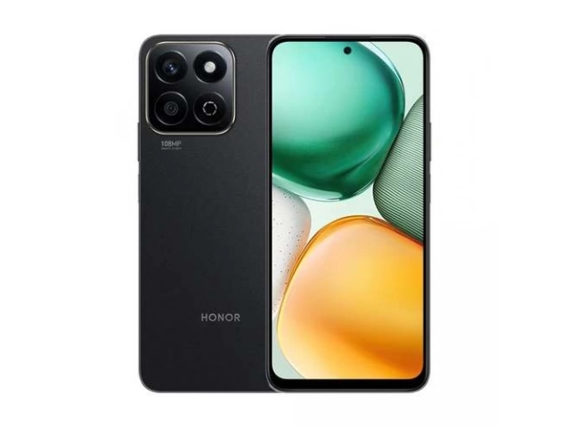 Honor X7c Negro destacando su pantalla de 90Hz y 256GB de almacenamiento masivo para un rendimiento potente, en venta en Avlis Uruguay