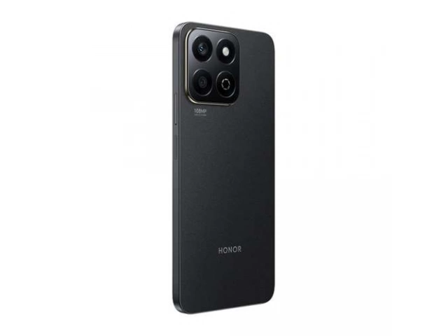 Honor X7c Negro destacando su pantalla de 90Hz y 256GB de almacenamiento masivo para un rendimiento potente, en venta en Avlis Uruguay