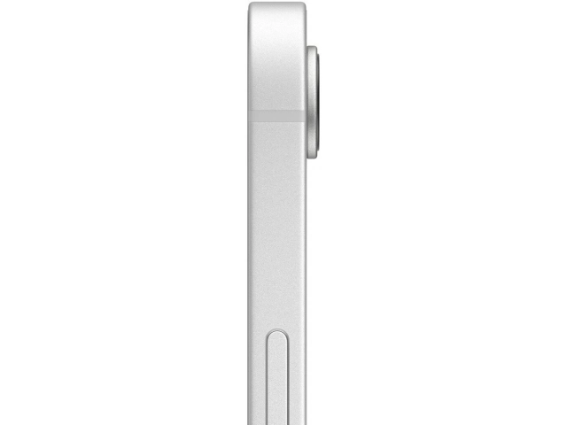 Vista lateral derecha del iPhone 16e 128GB White resaltando botones